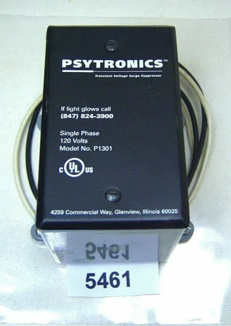 Psytronics P1301 Surge Suppressor Transient Voltage Single Phase 120V