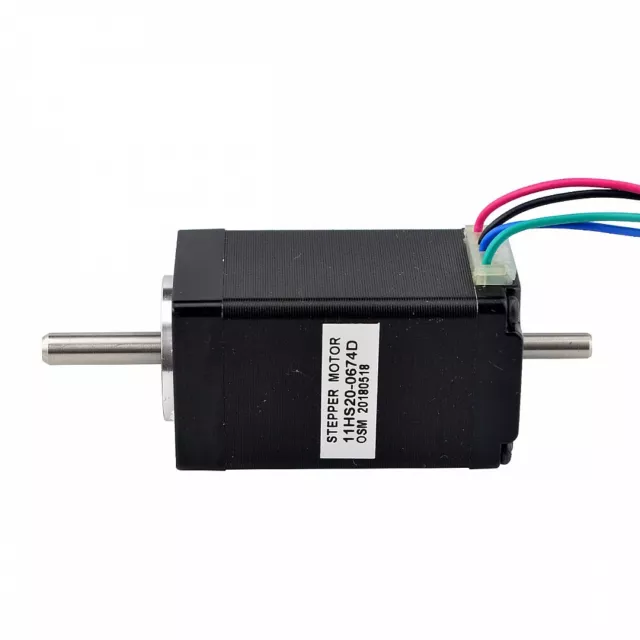 Nema 11 Stepper Motor  Dual Shaft 17oz.in 0.67A 28x28x51mm 4 Wires CNC