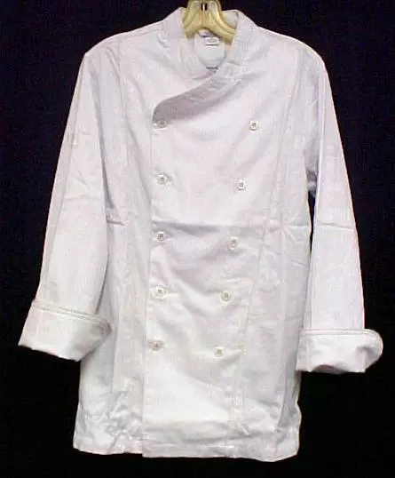 White Chef Coat 6X CIA Culinary Institute America Double Breasted New Style 9600 2