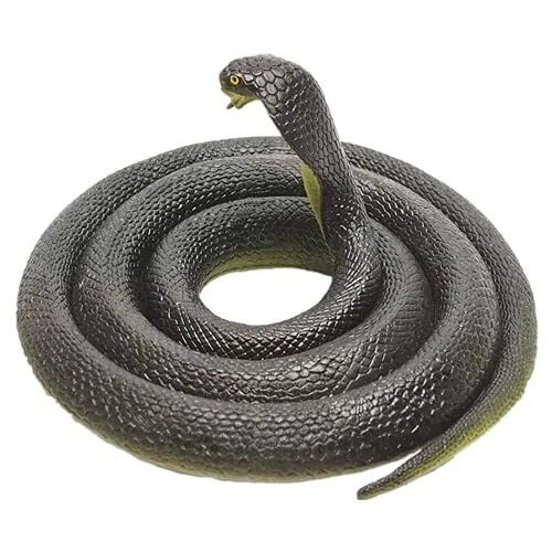 REALISTIC RUBBER SNAKE, Scary Fake Snake to Keep Birds Away Garden