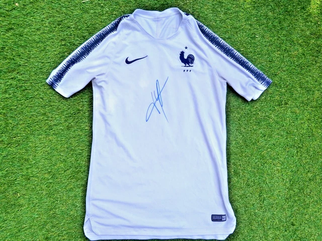MAILLOT EQUIPE DE FRANCE FFF signé KYLIAN MBAPPE ultra foot Allez Bleus
