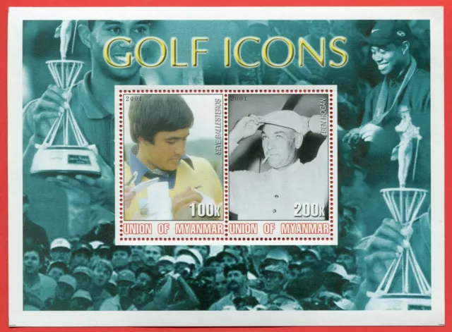Union of Myanmar toller Block postfrisch, Golf Icons