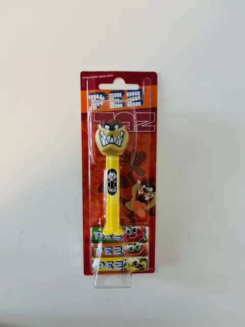 PEZ TAZ Tasmanian Devil Looney Tunes ~  on yellow stem with print SK8- MOC