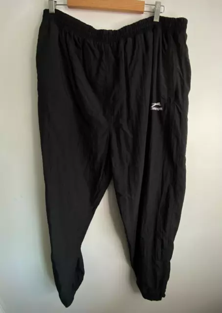 Slazenger Pants Mens 4XL Black Elastic Waist PullOn Zipped Pockets Comfy Lined