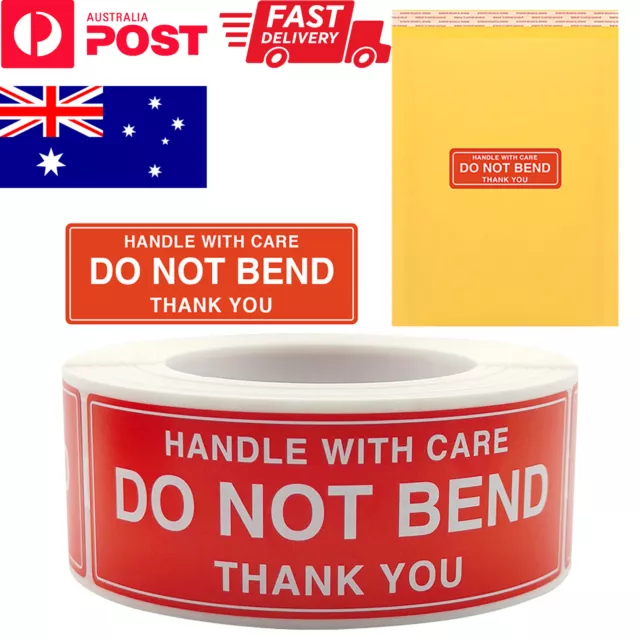 Do Not Bend Handle With Care Thank You Stickers Labels Adhesive 10-250 PCS AU