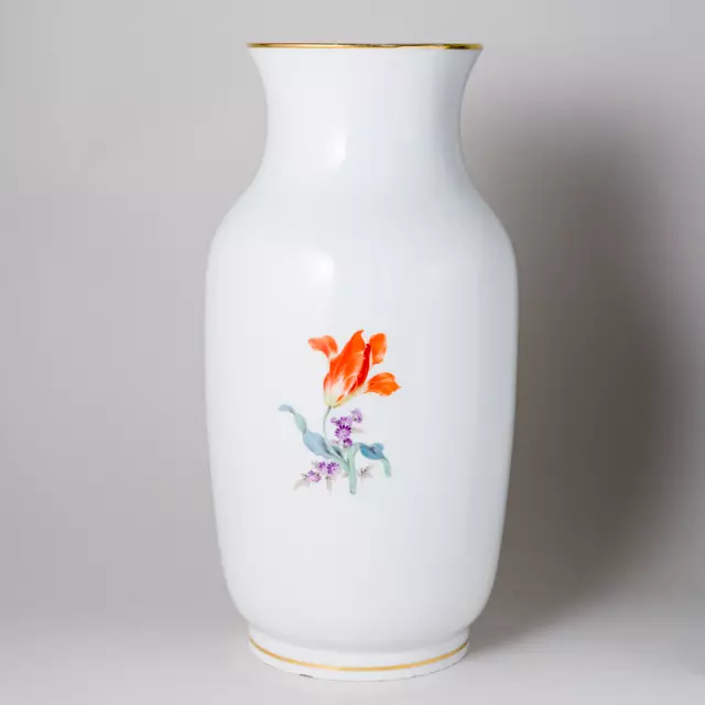 Meissen Große Vase Bunte Blume Bukett 36 cm 1. Wahl 3