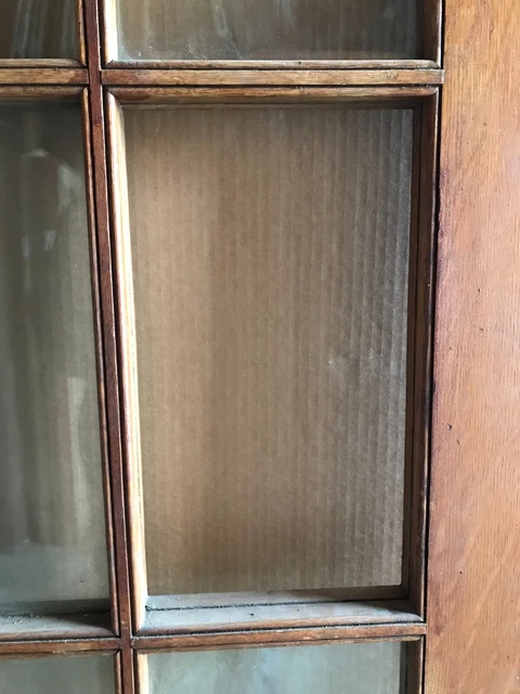 Antique Pair 15 Lite Wood 37x90 French Pocket Doors Room Divider Old VTG 239-23B 3