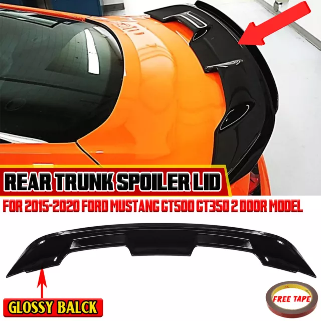 Gloss Black Trunk Boot Lip Spoiler Wing to Ford Mustang FM FN & Shelby GT500 15+