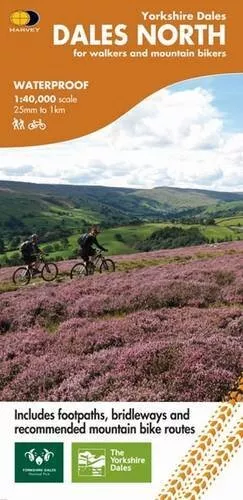 Yorkshire Dales: Dales North: Wensleydale and Swaled... by Harvey Maps Paperback