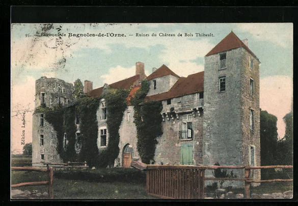 CPA Bagnoles-de-l´Orne, Ruines du Chateau de Bois Thibault