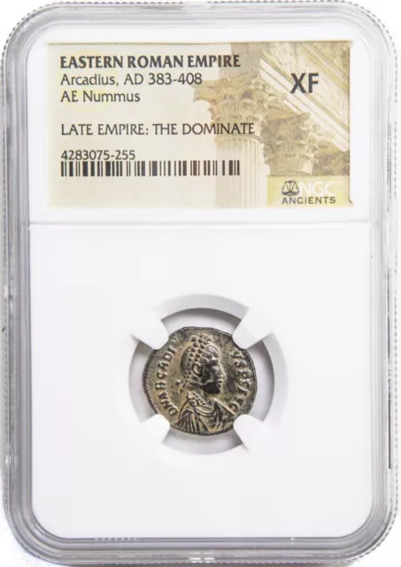 NGC XF Roman AE3 of Arcadius (AD383 - 408) NGC Ancients Certified EXTREMELY FINE