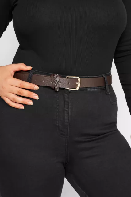 Yours Curve Women's Plus Size Braided Buckle Belt