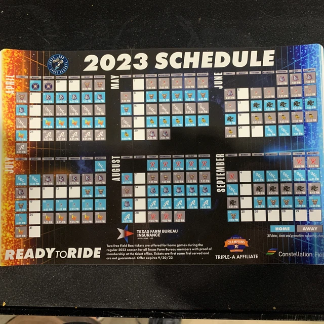 2023 SUGAR LAND Space Cowboys Baseball Schedule Houston Astros