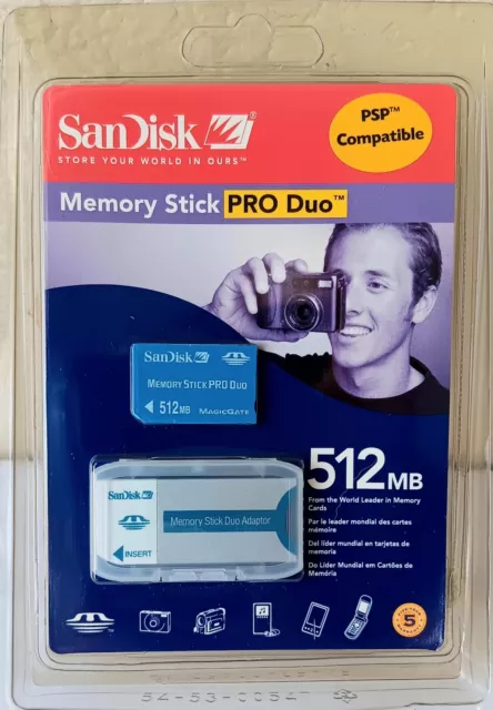Sandisk 512 MB MemoryStick Pro (SDMSV-512-A10) Nuevo