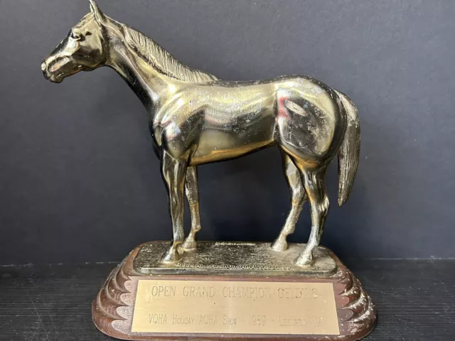 Vintage 1989 Grand Champion Gelding  Black Horse Quarter Horse Show Trophy