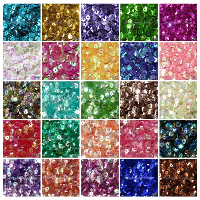 2000pcs DIY Oval Round Cup Sequins Paillettes Loose AB 6mm Wedding Craft Tools