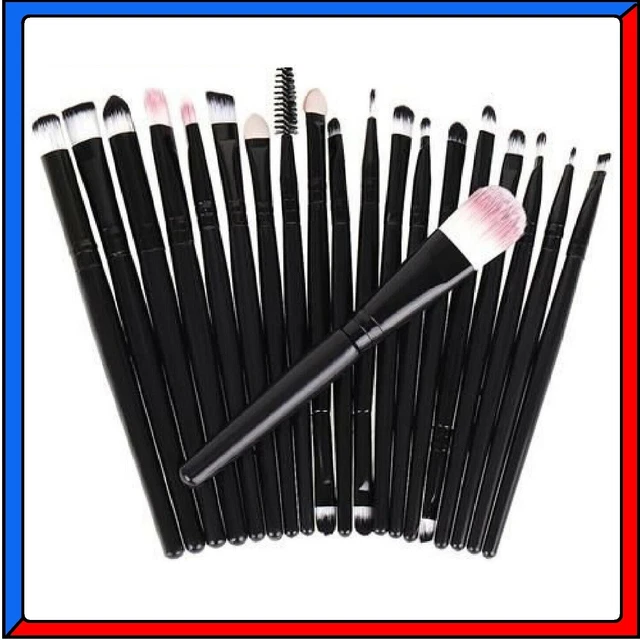 Set 20 Pennelli Make Up Trucco Professionali Per Labbra Contouring Ombretti Viso