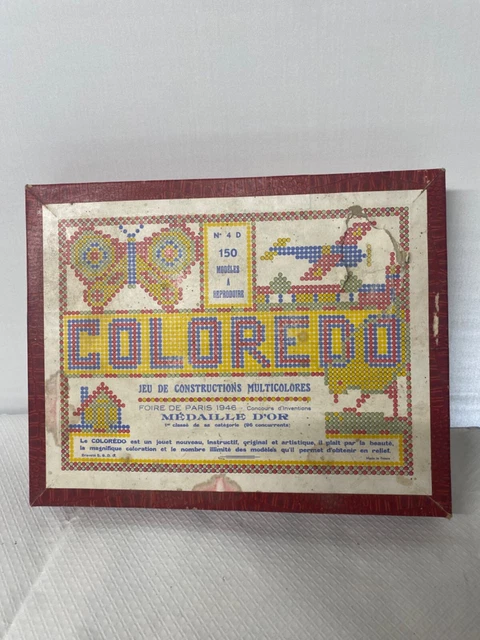 Vintage: jeu ancien construction bois Mon Village - rétro 1940/1950 - Jeux & Jouets