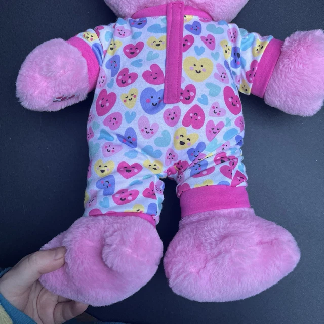 BUILD A BEAR Pink Spring Frog Soft Toy teddy plush in cute outfit £16. ...