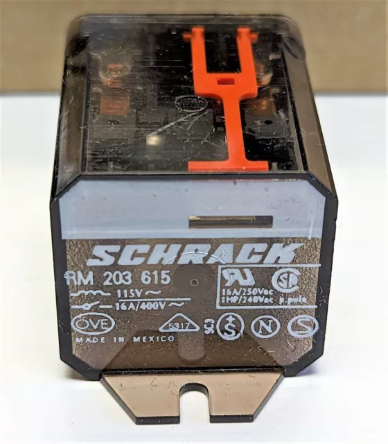 TYCO / SCHRACK RELAY DPDT 16A 115VAC RoHS NON-LATCHING RM203615 [A5S4]