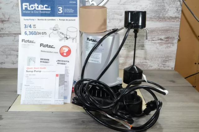 Flotec FPZT7450 - 3/4 HP Zinc Submersible Sump Pump w/ Vertical Float Switch