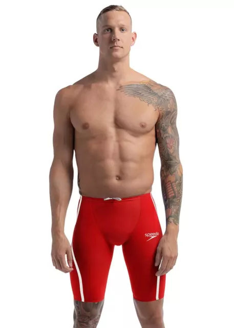Speedo Costume Swimming Mens Competition Man Lzr Pure Intent 2.0 Flame Red White