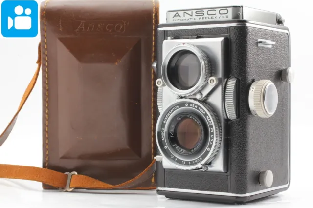 [N MINT w/ case] Ansco Automatic Reflex 3.5 Twin Lens Vintage 83mm f3.5 JAPAN