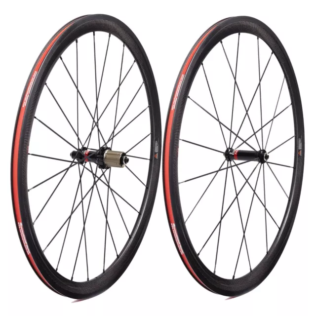 700C 38mm Depth Carbon Fiber Road Bicycle Wheels with N0vatecAS511SB FS512SB Hub