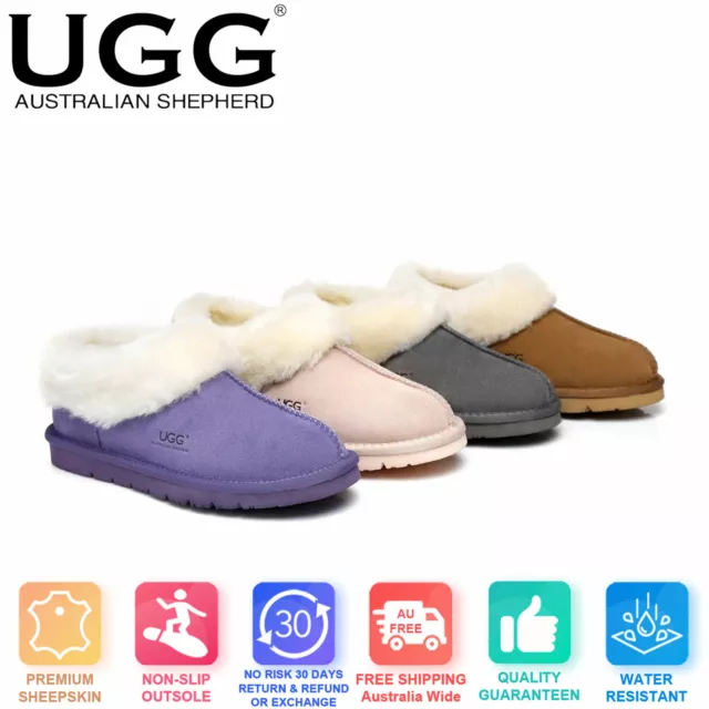 Ever UGG Slippers Homey, Unisex, Premium Australian Sheepskin,Suede Upper