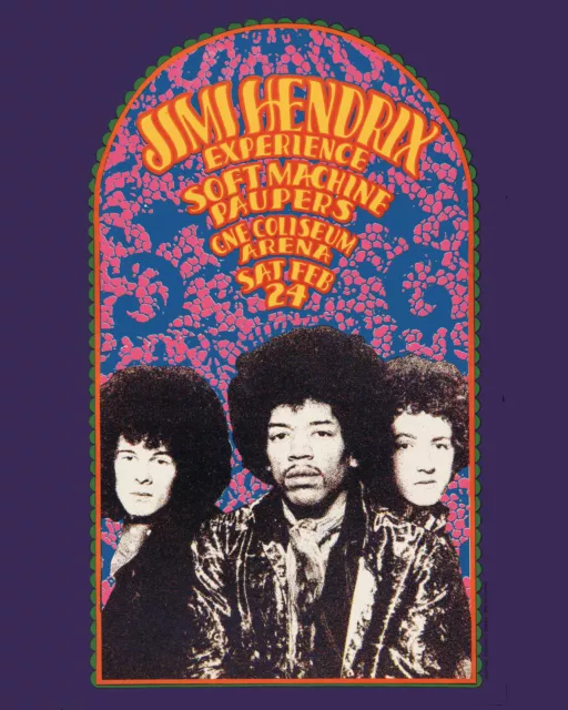 Jimi Hendrix - Wall Art Poster of Toronto CNE Concert (1968), 8x10 Photo