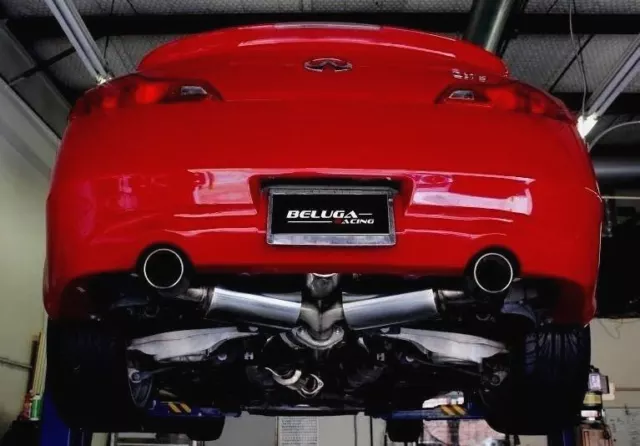 BELUGA RACING Mid-Pipe Arrière Resonated Échappement pour G37 G37x Q60 3.7L