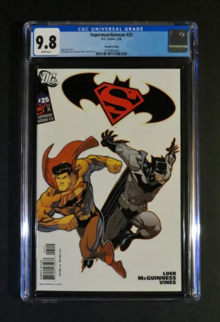 SUPERMAN/BATMAN #25 CGC 9.8 NM/MT 2nd Second Printing Ed McGuinness Loeb DC 2006