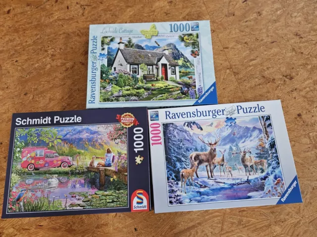 3 Puzzle Schmidt + RAVENSBURGER Spiele 1000 Teile