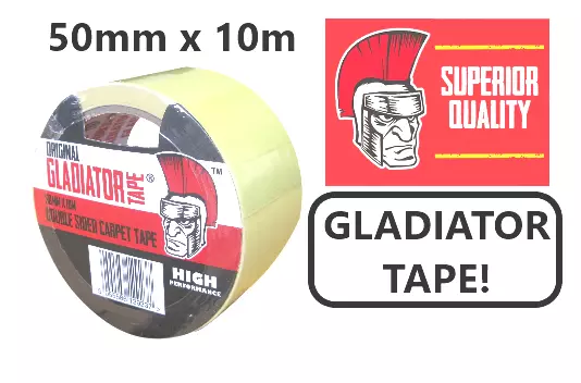 Double Sided Carpet Tape 10m Roll Extra Strong Multi-Purpose Adhesive Heavy Duty