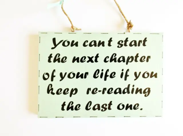 Next Chapter Of Life Quote Sign Wall Plaque Home Decor Inspiring Positive Gift
