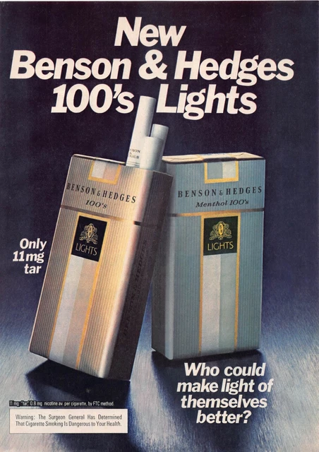 VINTAGE 1970S BENSON AND HEDGES CIGARETTES Advertisement Theatre ...