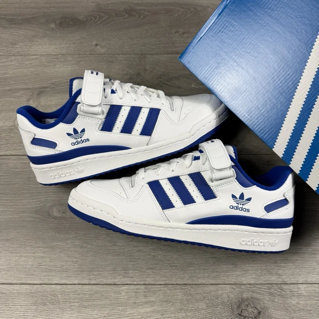 adidas gazelle silver green womens adidas Originals Core White/Team Royal Blue/Core White Forum Low Cl C  Sneakers main image 1