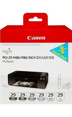 Cartuccia Stampante Originale Multipack 6 Colori Canon PGI-29 4868B018