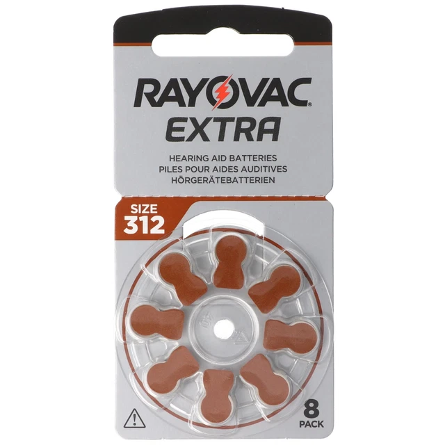 30x Hörgerätebatterien Power One Evolution Gr. 312 – 1,45V, Inkl. Aufbewahrungsbox Für 2 Batterien