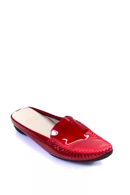 STUART WEITZMAN WOMENS Patent Leather Slip On Loafers Mules Red Size 5 ...