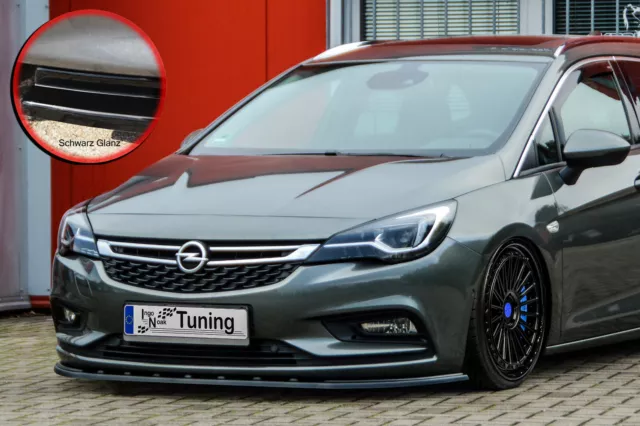 Spoilerschwert Frontspoiler aus ABS für Opel Astra K Sports Tourer Schwarz Glanz