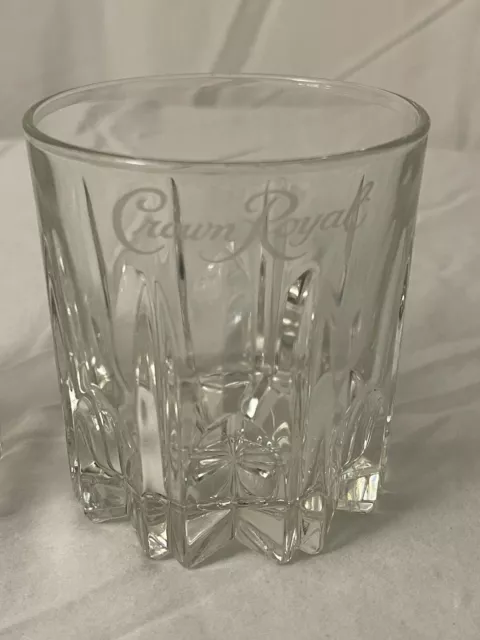 Crown Royal Diamond Cut Embosed (Set Of 2 )*MADE IN ITALY* Whiskey Rocks Glasses