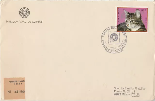 Fauna Gatti Cats Paraguay 1985 Foglietto 1 Fdc Mf91528