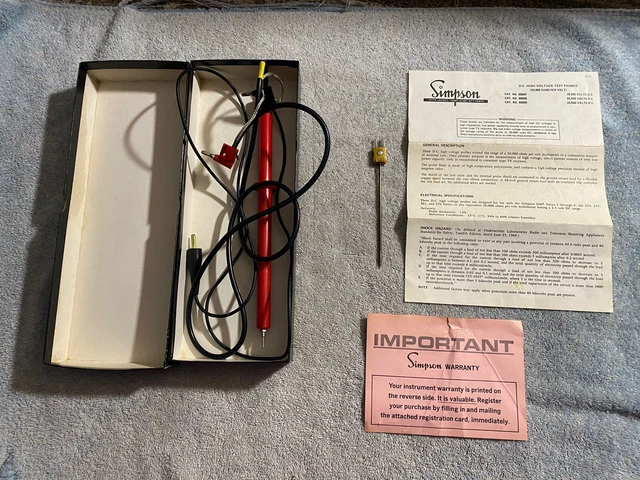 Simpson 0508 Test Probe for Models 260, 261, 267, 270, 25kV in Box