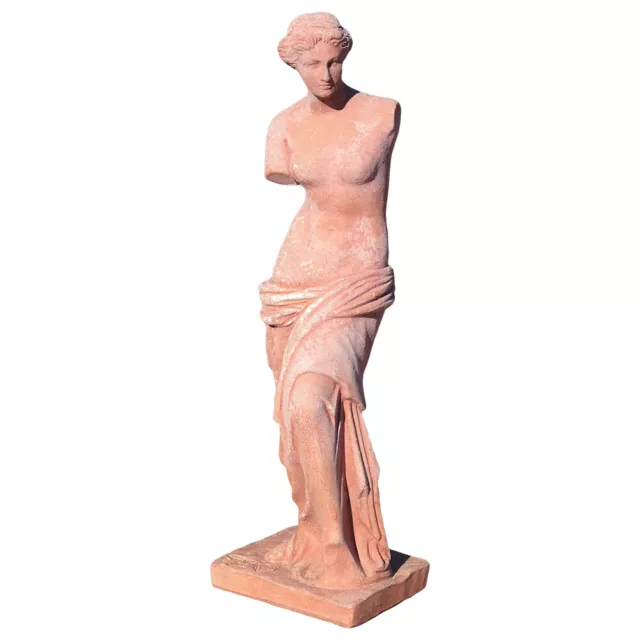 Scultura Venere di Milo in Terracotta Italiana Esterni Giardini o Interni H 45cm 3