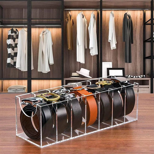 BELT ORGANIZER ACRYLIC Belt Storage Holder for The Closet & Drawer
