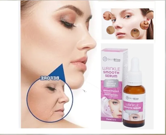 Sérum lissant Anti-Rides  soin visage hyaluronic acid & vitamine lot  30 ml x  3