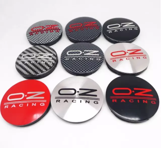 4 x 55mm OZ RACING Emblem Logo Alloy Wheel Center Cap Set for M582 / 9 Options