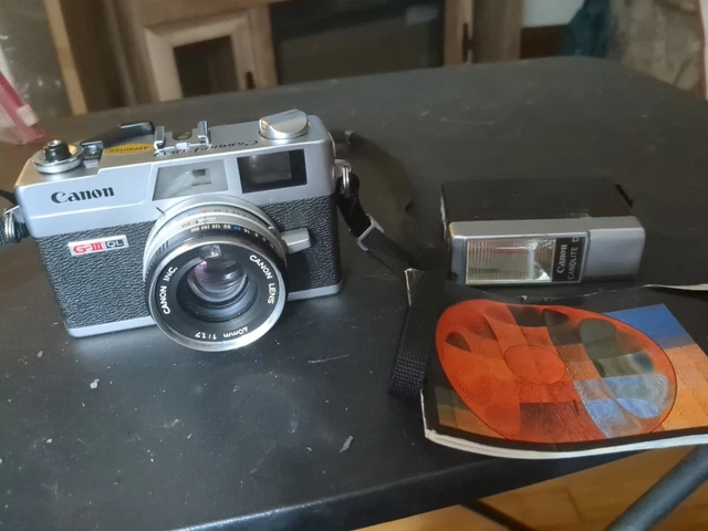Cámara fotográfica Canon Canonet QL17 GIII G3 35 mm reparación o piezas sin probar