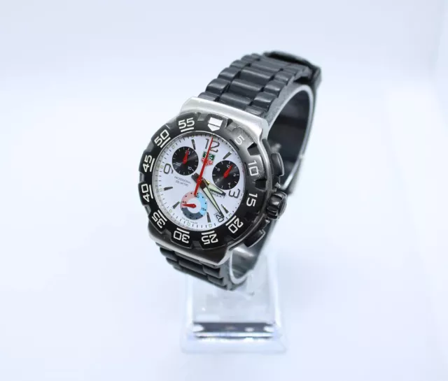 Tag Heuer Formula 1 Cronografo CAC1111 Quadrante Corsa Bianco Con Scatola